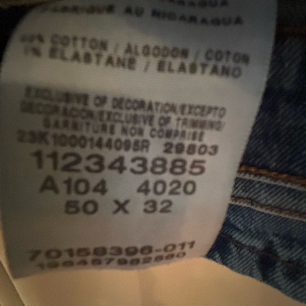 LEE RELAXED FIT JEANS 50x32 - Picture 3 of 5